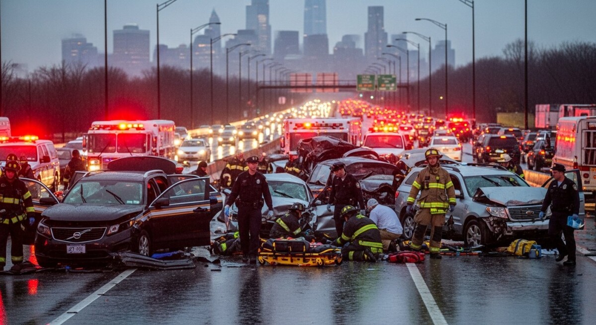 Can you sue after a multi-car pileup in New York?